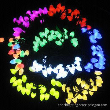 Multi-color LED Conical Ball String/Holiday Lights with 220V AC Input Voltage